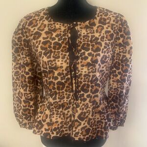Sim & Sam Safari Zebra Animal Print Blouse, Medium